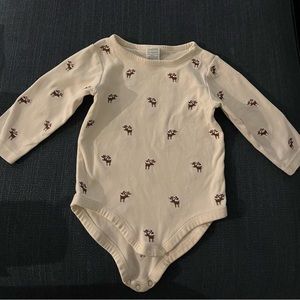 Baby onesie with moose decor!